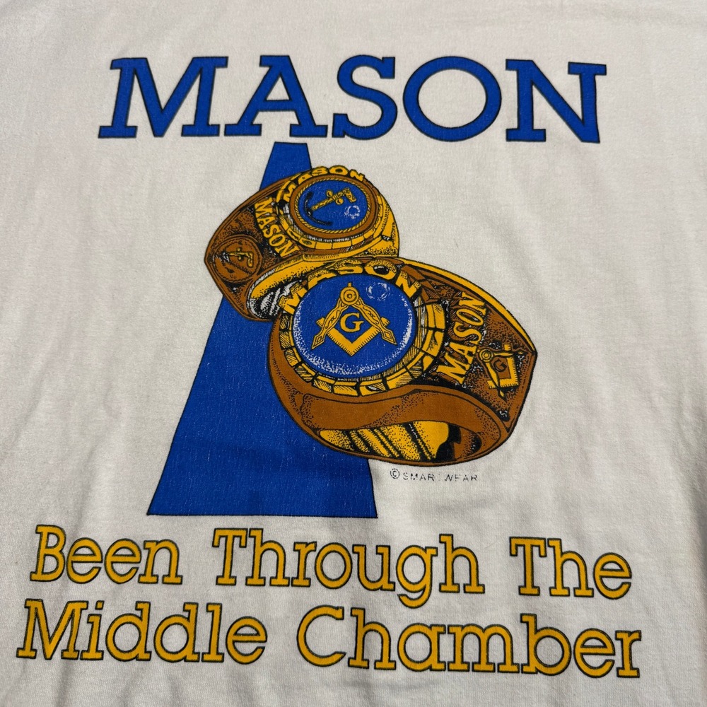 Vintage Free Mason Shirt Been Through The Middle Chamber Freemason Large - Picture 4 of 8
